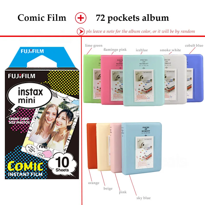 Fujifilm Instax Mini Film комикс 10 листов для 9 8 7s 7c 70 90 25 мгновенная полироидная камера