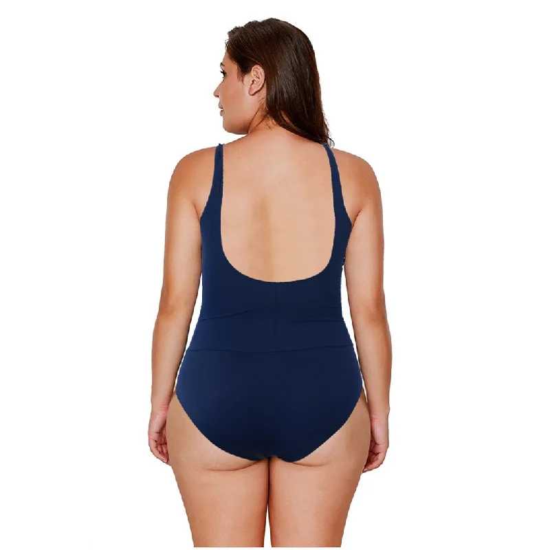 Большие размеры сексуальный женский цельный купальник Стильный слитный с