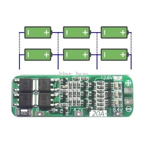 3S 11 1 v 20A литий-ионная 18650 литиевая батарея зарядное устройство PCB BMS Защитная плата