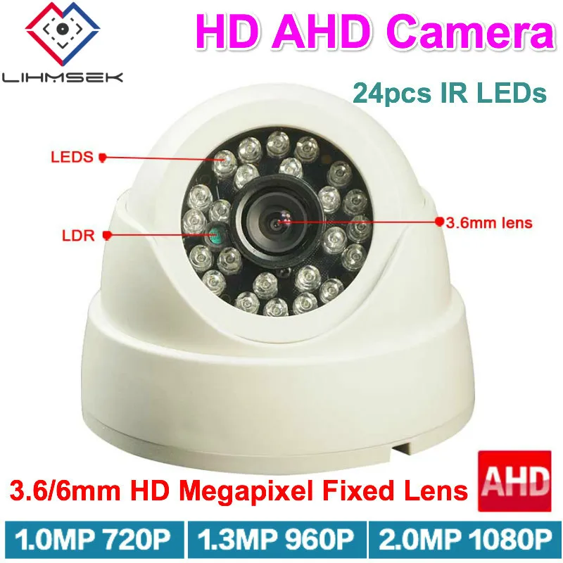 Lihmsek CCTV 2 0 MP 1080P AHD Sony IMX322 2000TVL IR мини купольная камера безопасности Бесплатная
