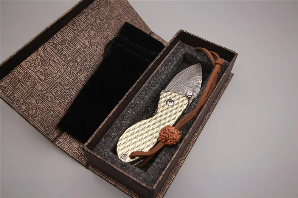 Karambit маленький нож дамасская стальная Форма Складной для выживания на открытом