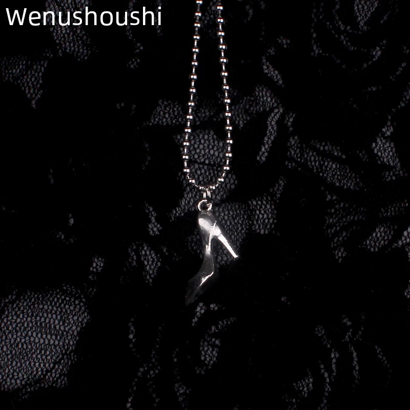 Винтажные креативные ожерелья WENUSHOUSHI на высоком каблуке для женщин колье подарки