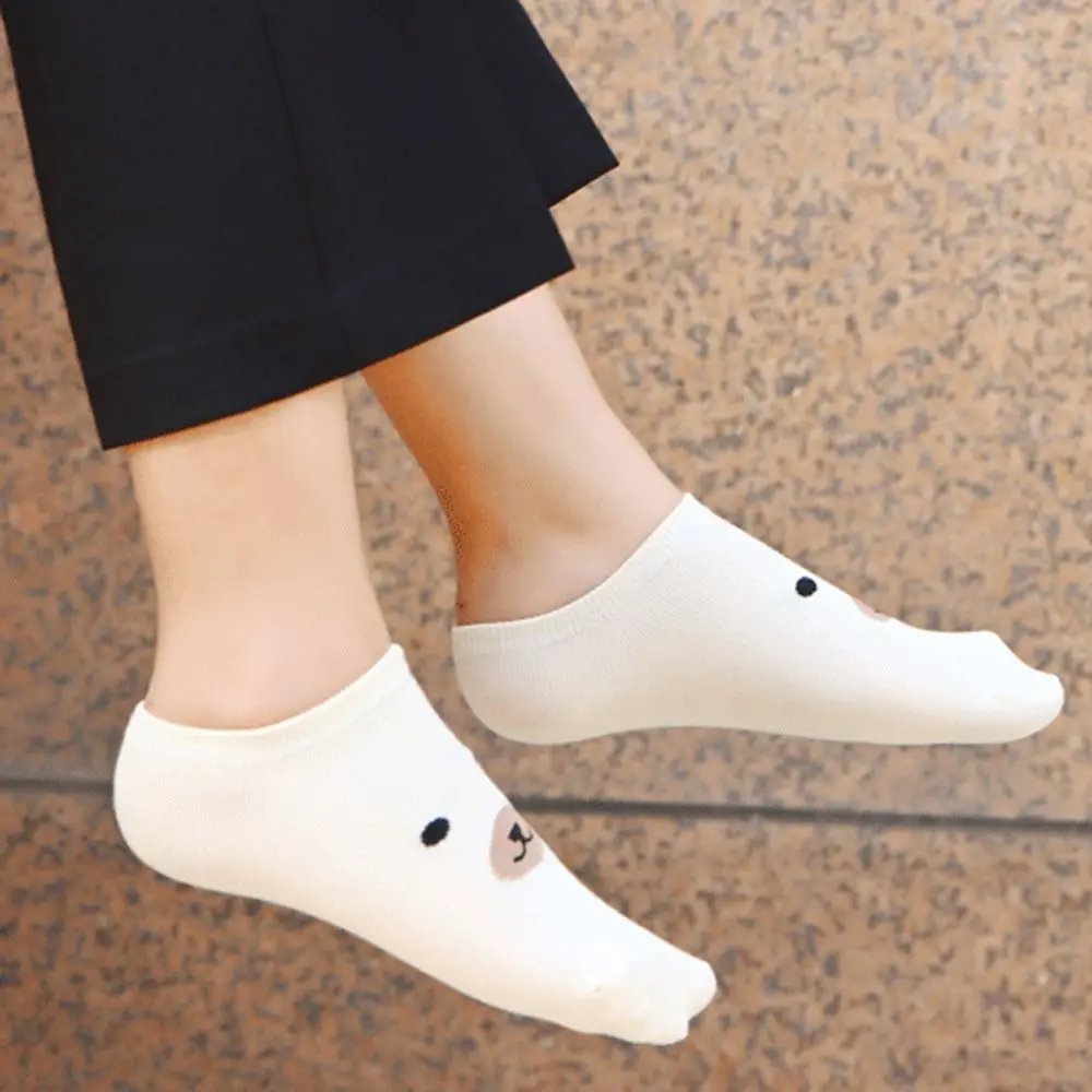 Лидер продаж милые летние Короткие хлопковые носки с маленьким медведем удобные