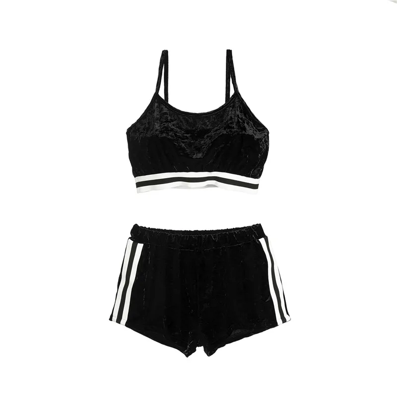 Комплект женский летний из 2 предметов пикантный короткий топ без рукавов кофта и