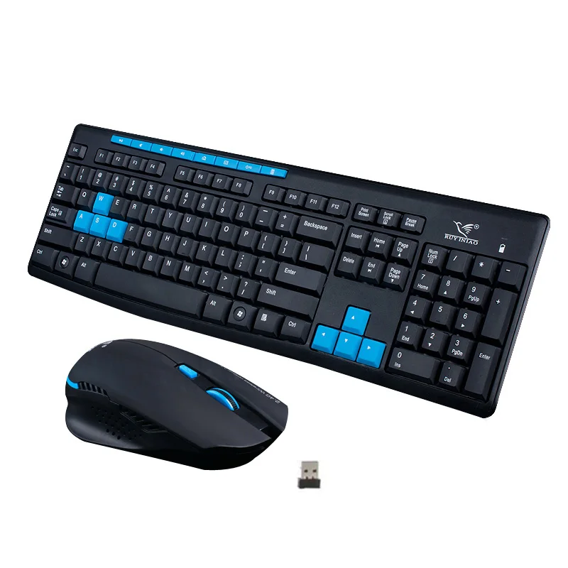Новая беспроводная игровая клавиатура 2 4G + мышь набор комбо для Ноутбуки и