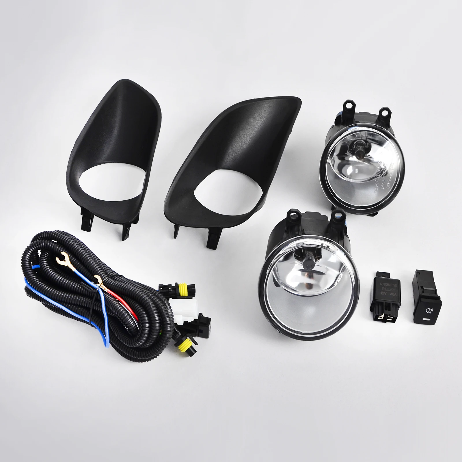 NICECNC Front Bumper Left Right Fog Lights Lamp Driving Car Light Assembly w/ Switch For Toyota Yaris S Base Sedan 4 Door 06-11 |