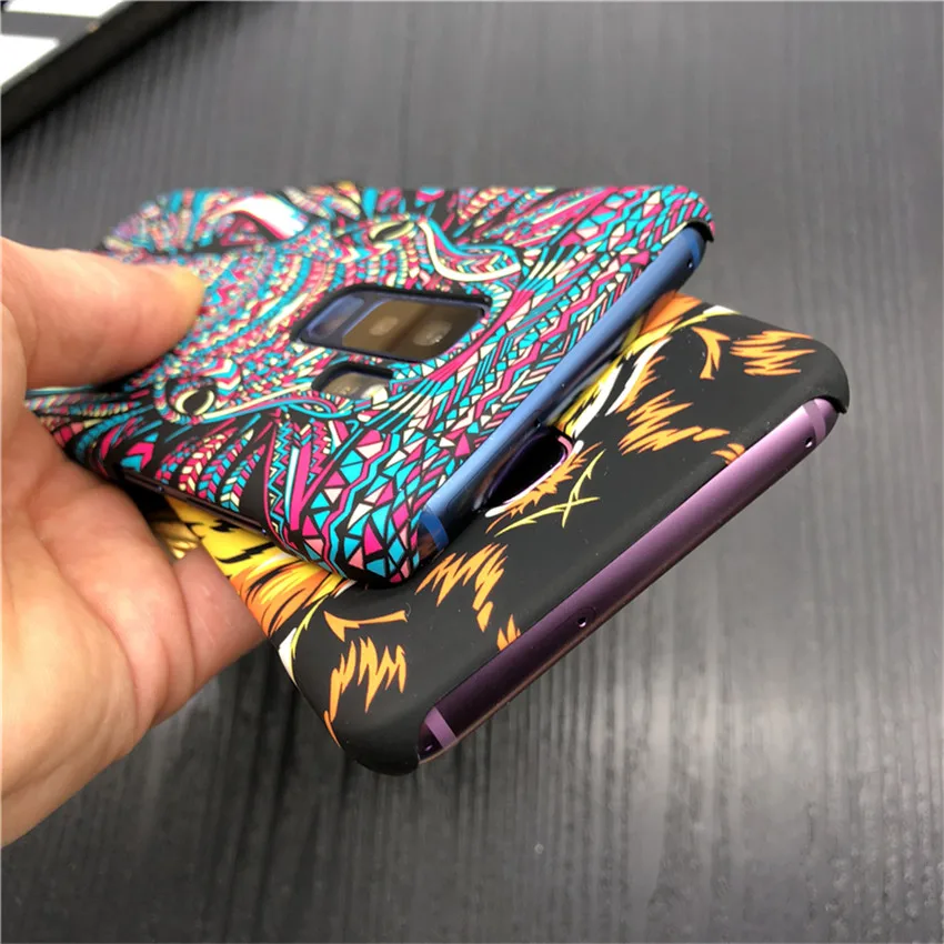 Модный чехол с изображением животных для samsung Galaxy S9 S9Plus, чехол с изображением тигра, слона, ночного свечения, жесткий чехол для телефона s, для Galaxy S10, S7 Edge, S8 Plus