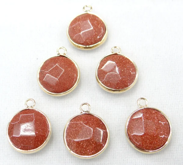 

Wholesale 12pcs Natural tiger eye Stone round Shape agates Rose Quartzz crystal Pendant DIY for Jewelry Making Accessories