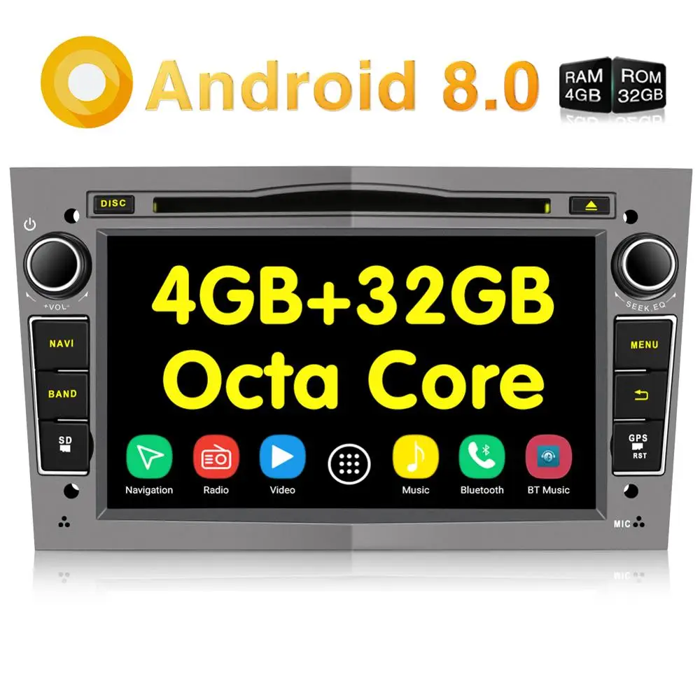 Тыква Восьмиядерный RAM 4G ROM 32G 2 Din7 &quotAndroid 8 0 Автомобильный мультимедийный плеер GPS