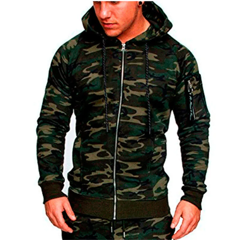 

Men Camouflage Cardigan Coats Autumn Spring Hoodies Sweatshirts Pull Homme Hiver Sueter Hombre Hooded Tops Sweatshirt Cardigans