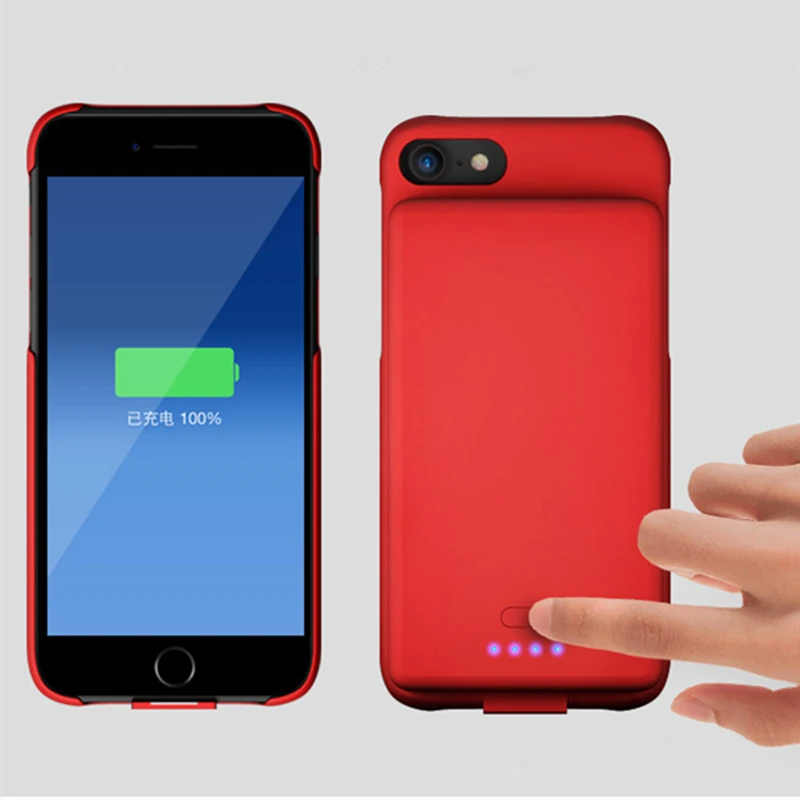 Чехол с внешним аккумулятором на 5000 мА · ч для iPhone 8 7 6s Plus чехол 6 аккумулятором|case