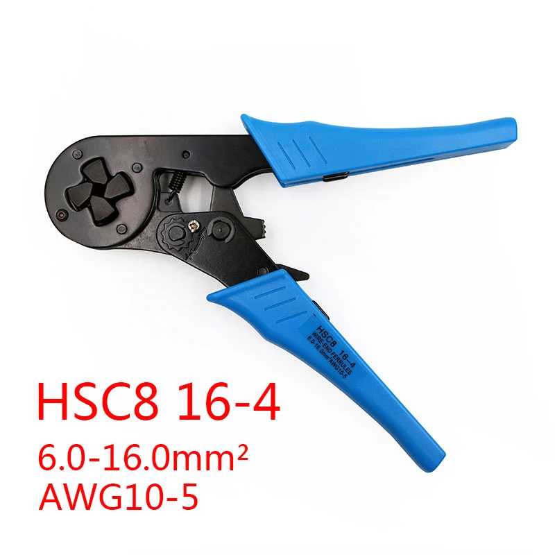 HSC8 16-4 FASEN щипцы плоскогубцы HSC8 16-4 регулируемые обжимные инструменты для 6,0-16.0мм2(AWG10-5) кабель конец-рукава провода VE терминальные разъемы - Цвет: HSC8 16-4