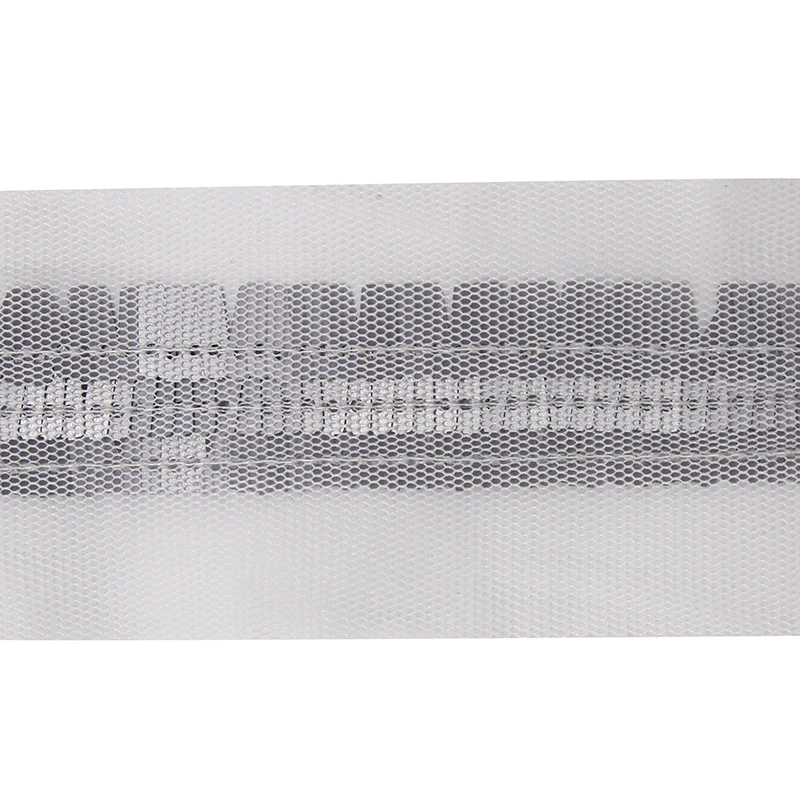 Оптовая продажа 20 ярдов белая Тюлевая кружевная отделка лента с серебристыми