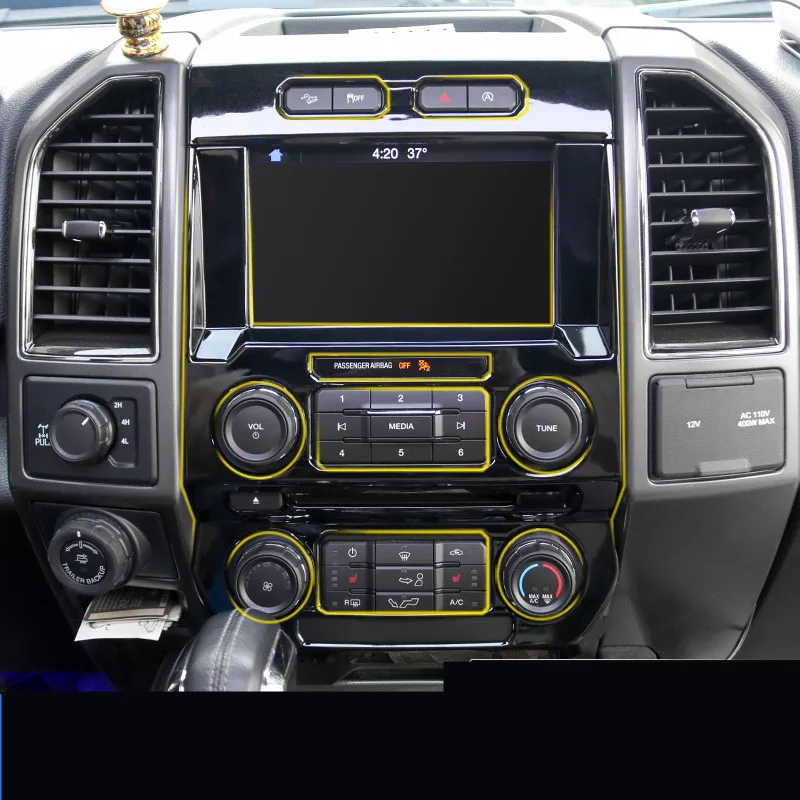 Черный противотуманный светильник центральная консоль дверные ручки багажника