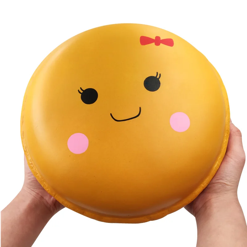 Заводская распродажа PU Jumbo Rainbow Squishies медленно поднимающийся ароматизированный Единорог Макарон сжимающая забавная игрушка