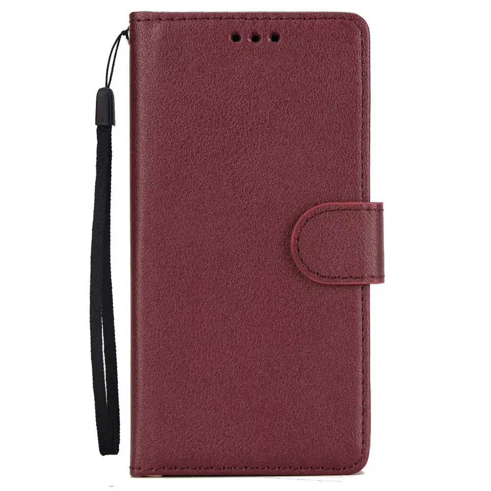 Бордовый Чехол-кошелек для samsung Galaxy S10E S10 Plus из искусственной кожи с откидной крышкой и подставкой, чехол-книжка для samsung s10 s10+ s10e чехол для телефона - Цвет: Бордовый