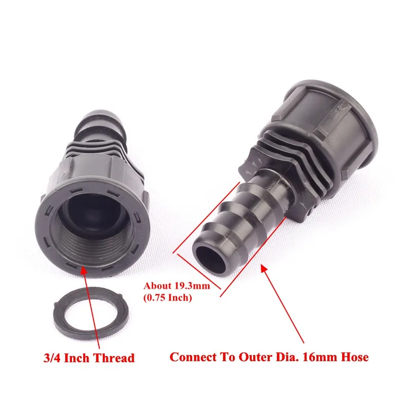 Соединитель Женский для шланга 3/4 дюйма 50 шт.|barb connector|hose barb connectorhose pipe connector |