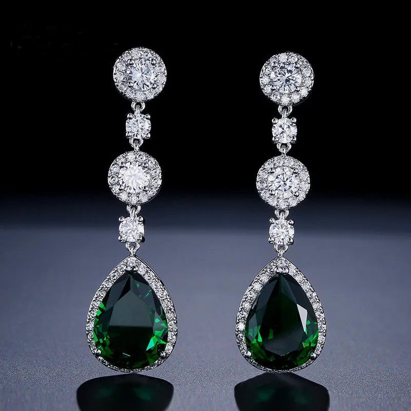 Новое поступление в форме капли воды длинные висячие серьги для женщин