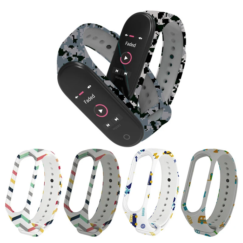 Сменный силиконовый ремешок для Miband 4 умных часов Xiaomi Mi 3 4|Смарт-аксессуары| |