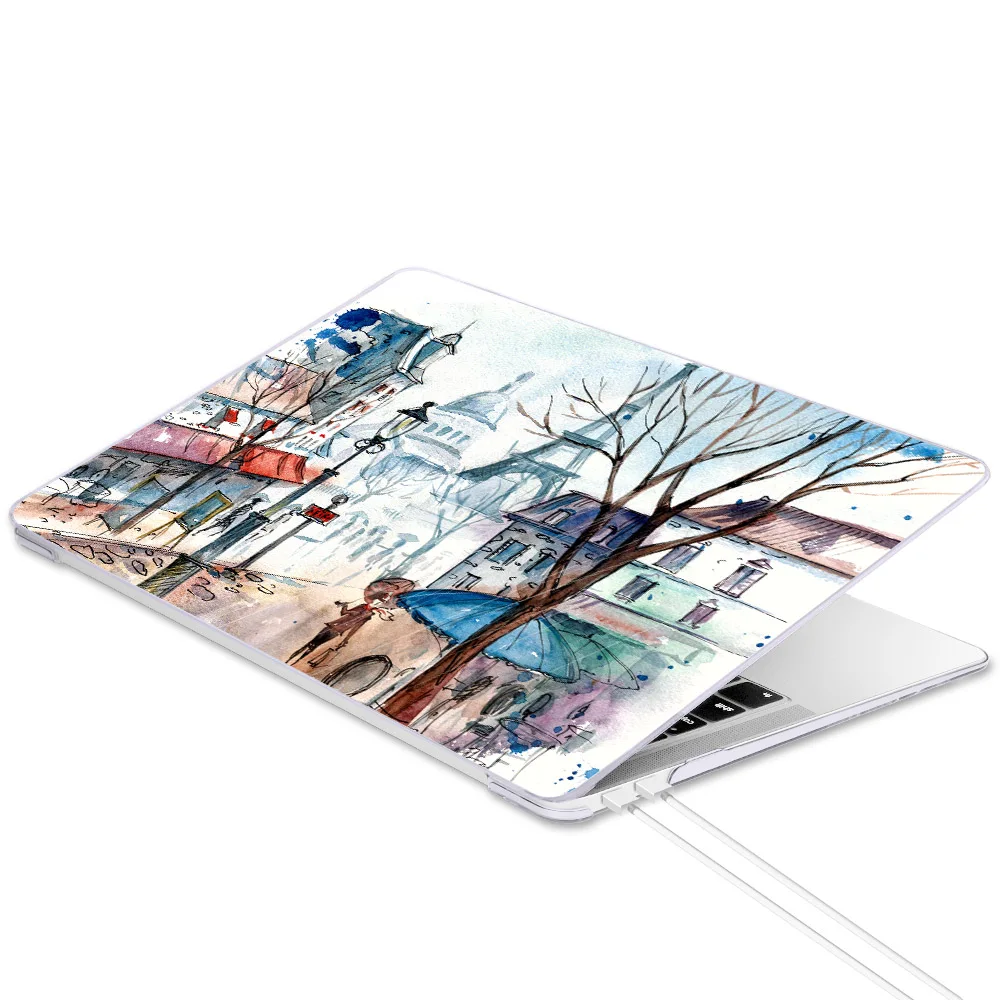 16 дюймов чехол для ноутбука MacBook Air Pro 13 15 дюймов A2141 A2159 A1932 A1466 жесткий чехол с принтом Оболочка и крышка клавиатуры