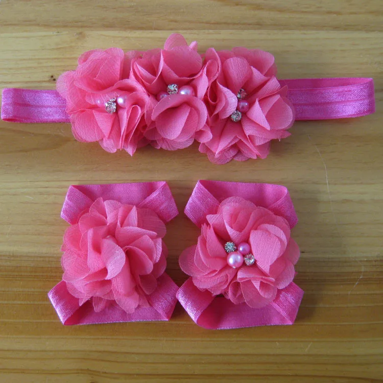 Повязка на голову для новорожденных повязка с жемчужинами и цветами маленьких