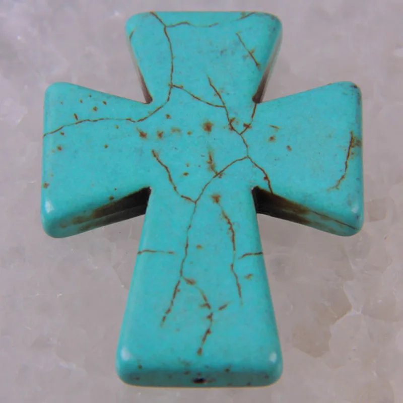 Подвеска в виде креста Howlite 50x40 мм ювелирное изделие для подарка свободная