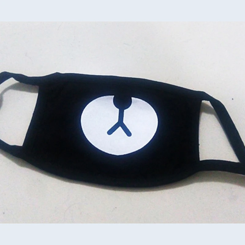 Новинка 2019 женская и Мужская Черная Пылезащитная хлопковая Милая аниме маска для