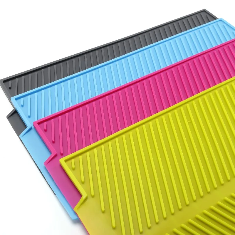 39*25CM Rectangle Dish Drying Mat Premium Heat Resistant Silicone Antibacterial Dishwasher Safe | Дом и сад
