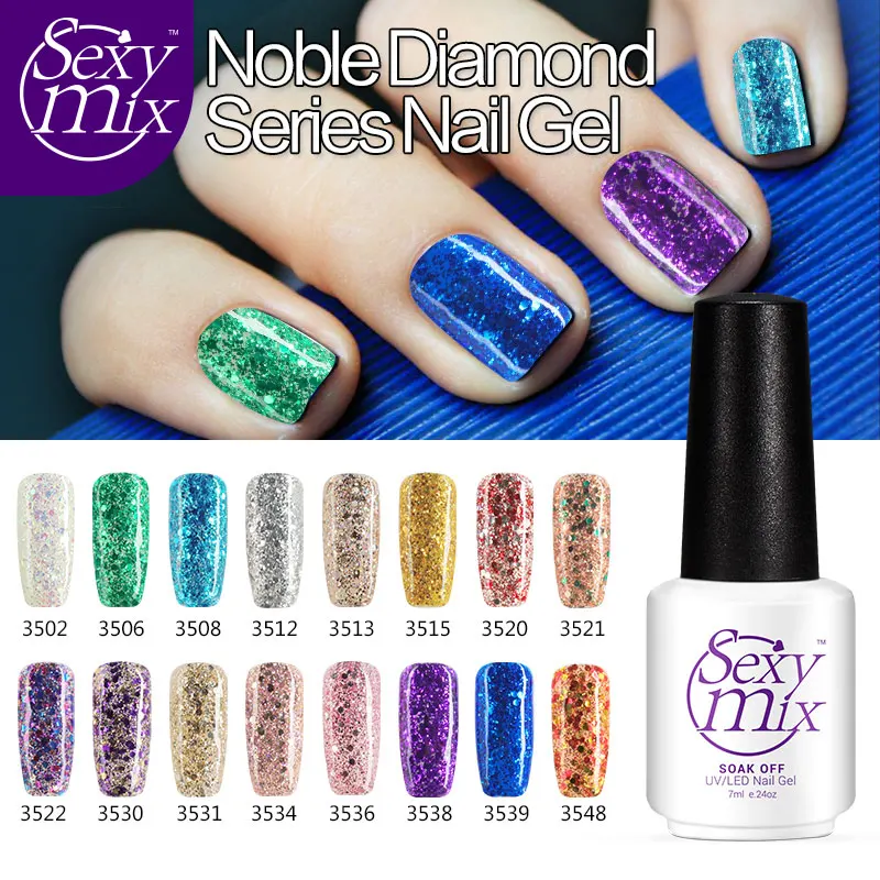 Сексуальный микс 2017 хит продаж Топ блеск блестящий гель лак для ногтей Высокое