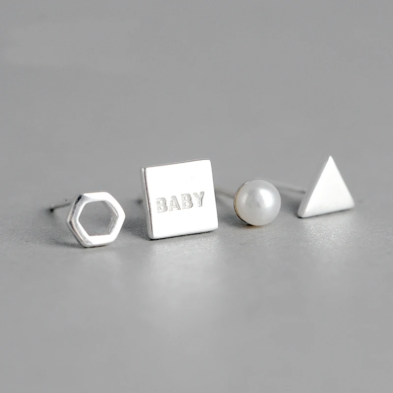 Серьги гвоздики в форме круга с геометрическим рисунком|fashion stud earrings|stud earringspure