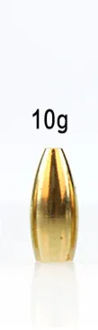 10g 3 Pieces Рыболовные снасти, аксессуары, чистая медь, пусковая груша, пуля, Техасская установка, вес, приманка, конус, полая линия, сквозная - Цвет: 10g 3 Pieces