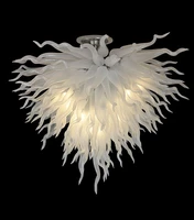 modern chinese style chandelier led lulbs white color murano glass modern chandelier home decoration glass wedding chandelier