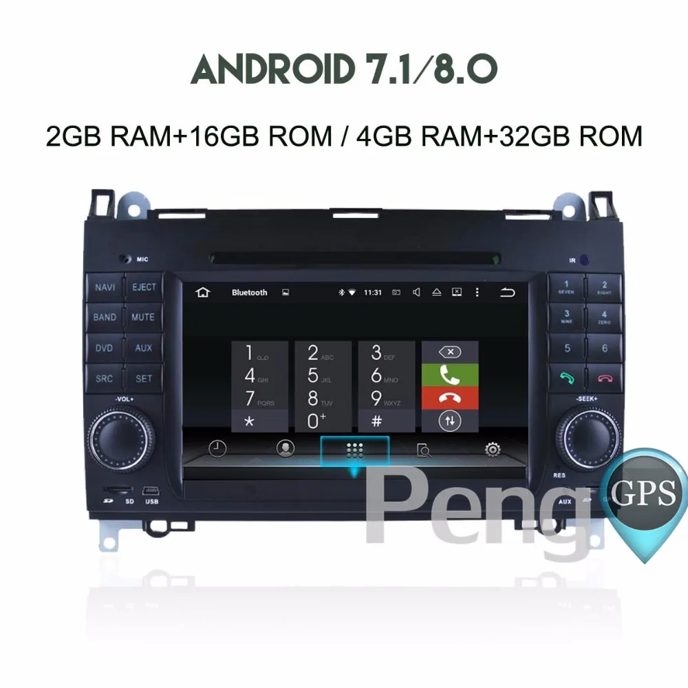 Восьмиядерный CD DVD плеер 2 Din стерео Android 8 0 автомобильное радио для класса A W135