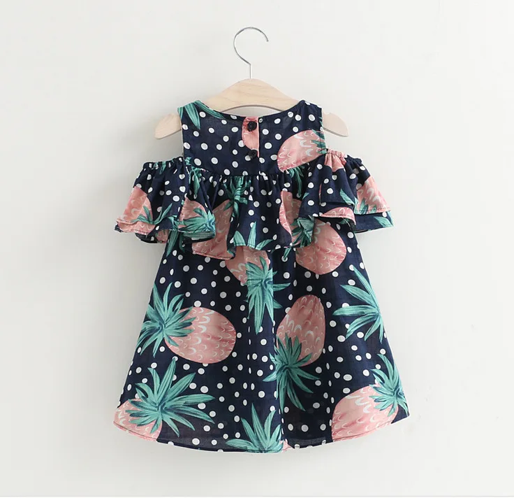 Summer hot sell cute style pinapple print cotton fashion girl baby dress | Детская одежда и обувь