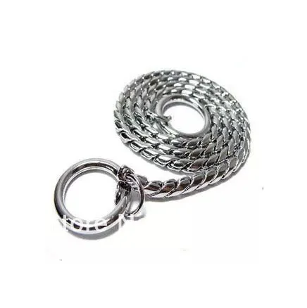 Стальные P цепи ошейники и поводки для собак с кольцевой пряжкой 40 см-76 см