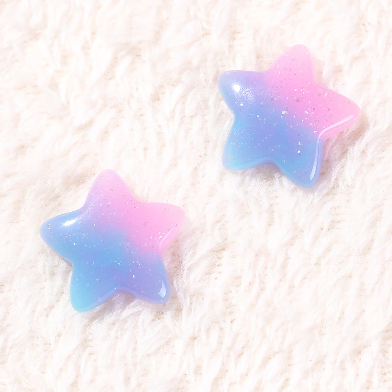 Подвески в виде сердца и звезды из смолы с плоским основанием 30 шт./лот идеально