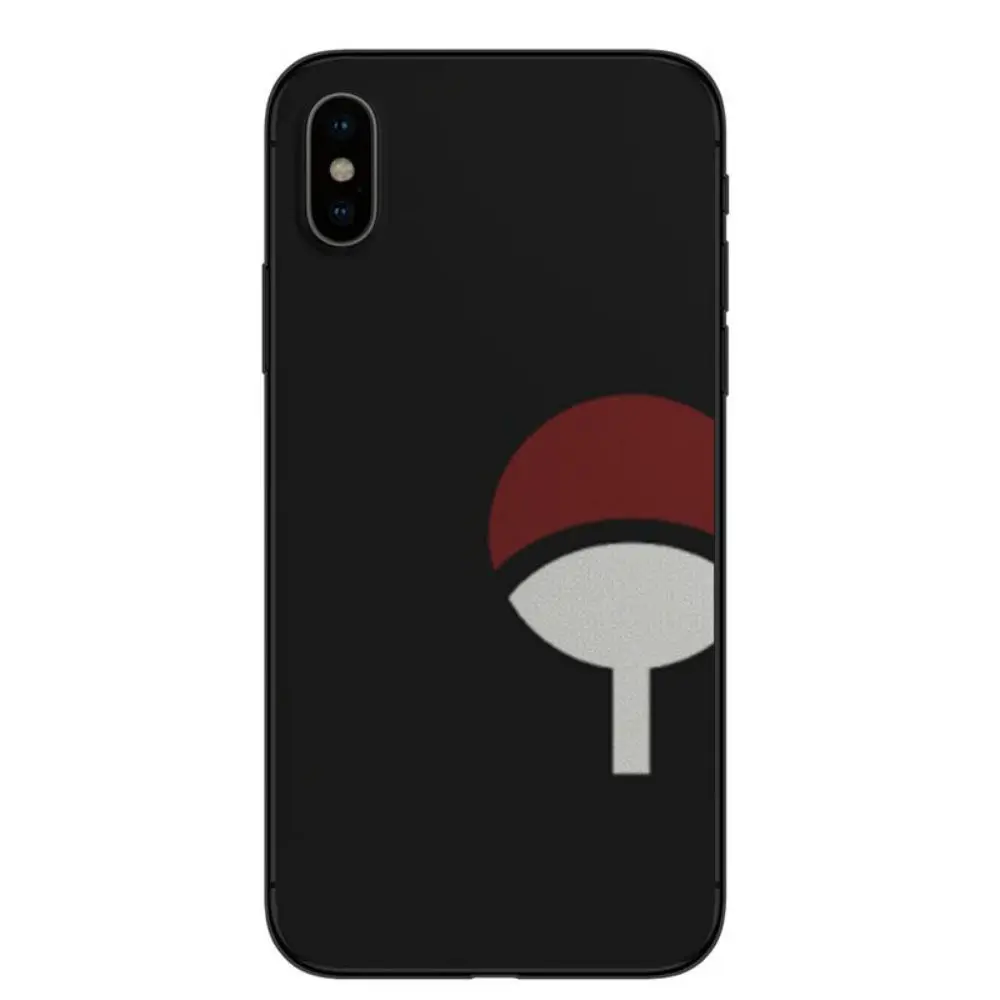 OUTMIX логотип Akatsuki Наруто Мобильные Телефоны задняя ТПУ Черный чехол для iPhone XR 7 8 6 6S