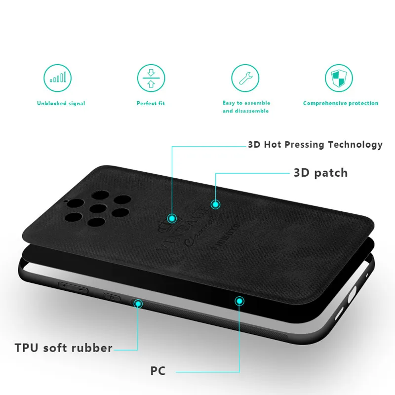 PINWUYO Phone Case for Nokia 9 PureView Cover Nokia9 Back 5.99 inch TPU + PC Cases |