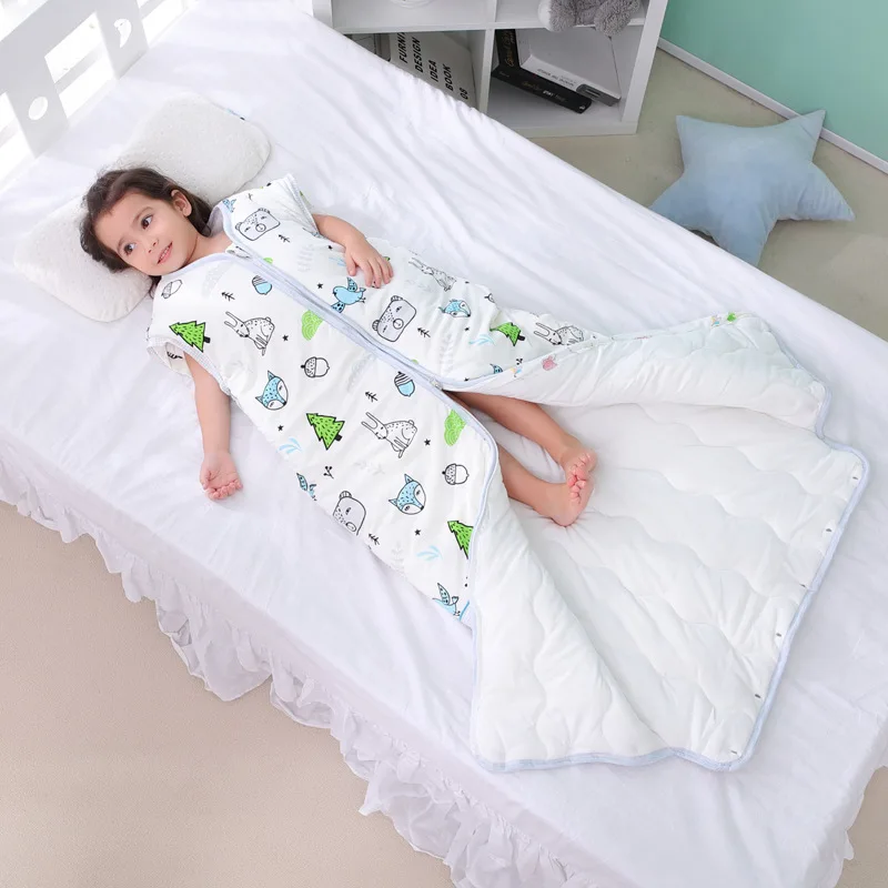 Хлопок Детские спальные мешки осень зима утолщение детский спальный мешок анти