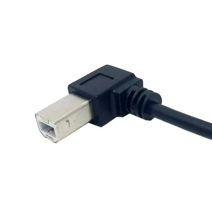Кабель USB 2 0 A папа B левый угол 90 градусов для принтера сканера жесткого диска 50
