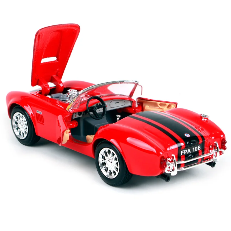 Модель автомобиля Maisto 1:24 1965 Ford Shelby Cobra 427 красная и желтая литой под давлением