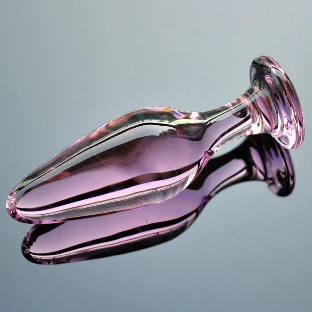 Набор розовых хрустальных пробок для анального секса фаллоимитатор с шариком из