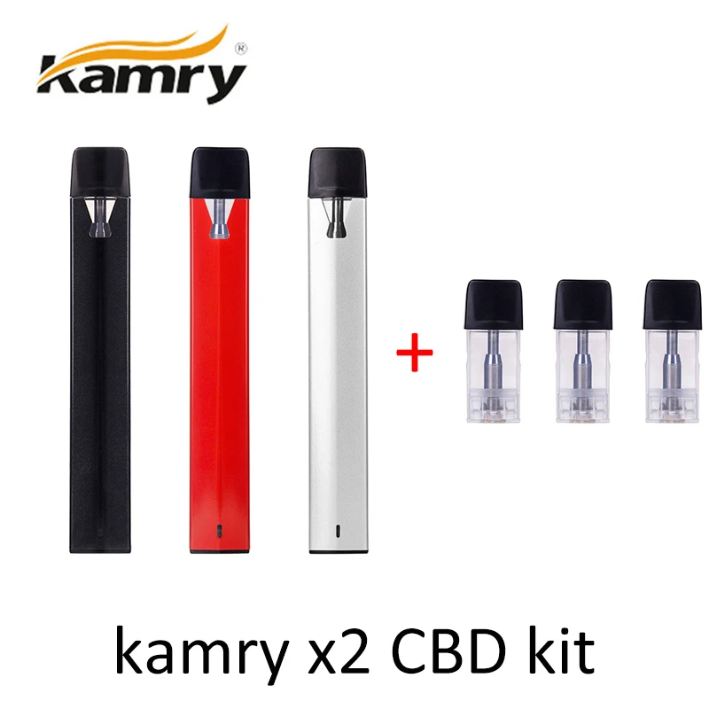 Новейший комплект Kamry X2 CBD встроенный 320 мАч аккумулятор pod система с 3 pods 1 5 мл