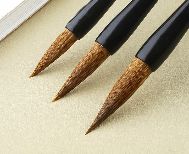 Ласка волос Китайская каллиграфия кисти Pen Средний сценариев китайский пейзаж Картина кисти Китайский поставок каллиграфии
