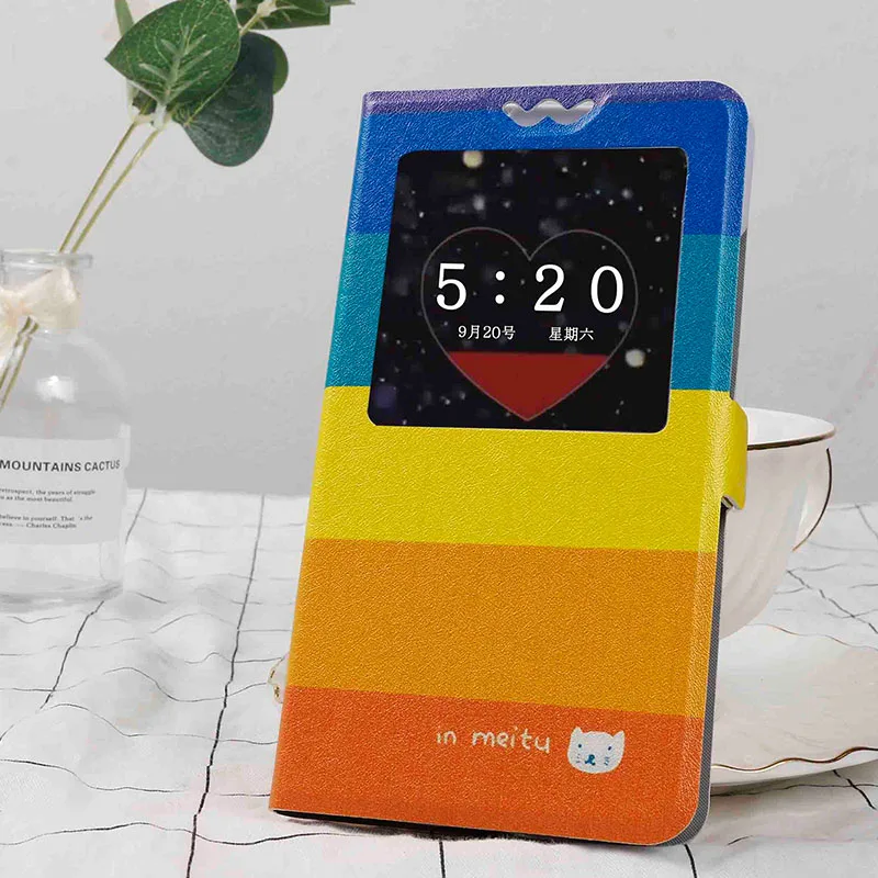 Flip cases For Alcatel 1 5033D 1C 5009[DA] 1X 5059D 3 3X 3V 3C 5 5V A7 A5 Led A3 Plus Painting Leather Protective Phone case bag - Цвет: Five grids