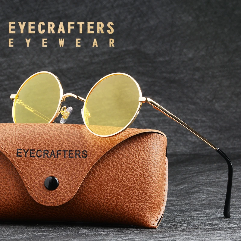 Eyecrafters ретро круглые поляризованные металлические стимпанк Винтажные