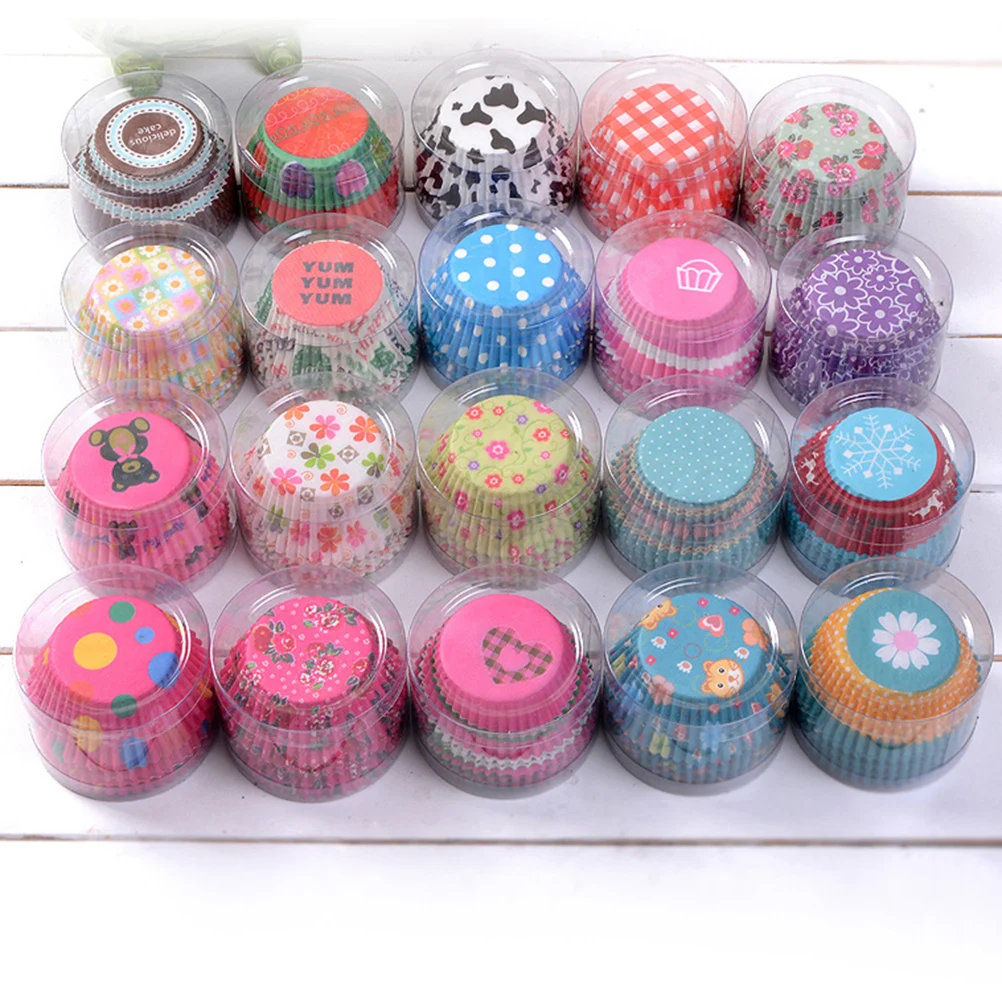 Hot Sell Beautifuy Design Christmas Party DIY Cake Muffin Cups Moulds Mold Cupcake Packing Wholesale 100 PCS/SET |