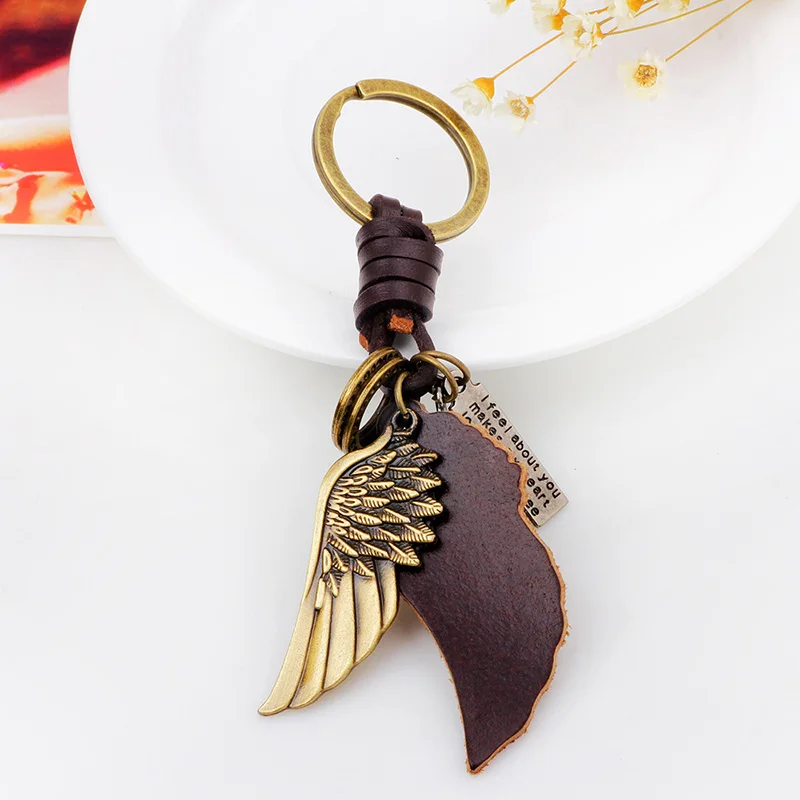 Европейская Мода Ювелирные Изделия Кожа Любовь Брелок Простой Творческий Сплав