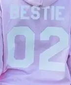 Skuggnas Bestie 01 Bestie 02 одинаковые толстовки лучший друг подарок сестренке 01 сестренке 02 толстовки сестренки Толстовка лучшие друзья - Цвет: bestie 02