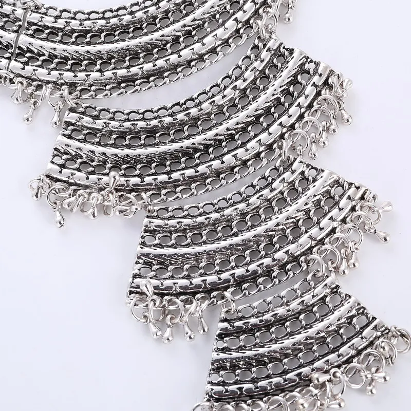 Женское многослойное ожерелье винтажное этническое с бусинами-подвесками |